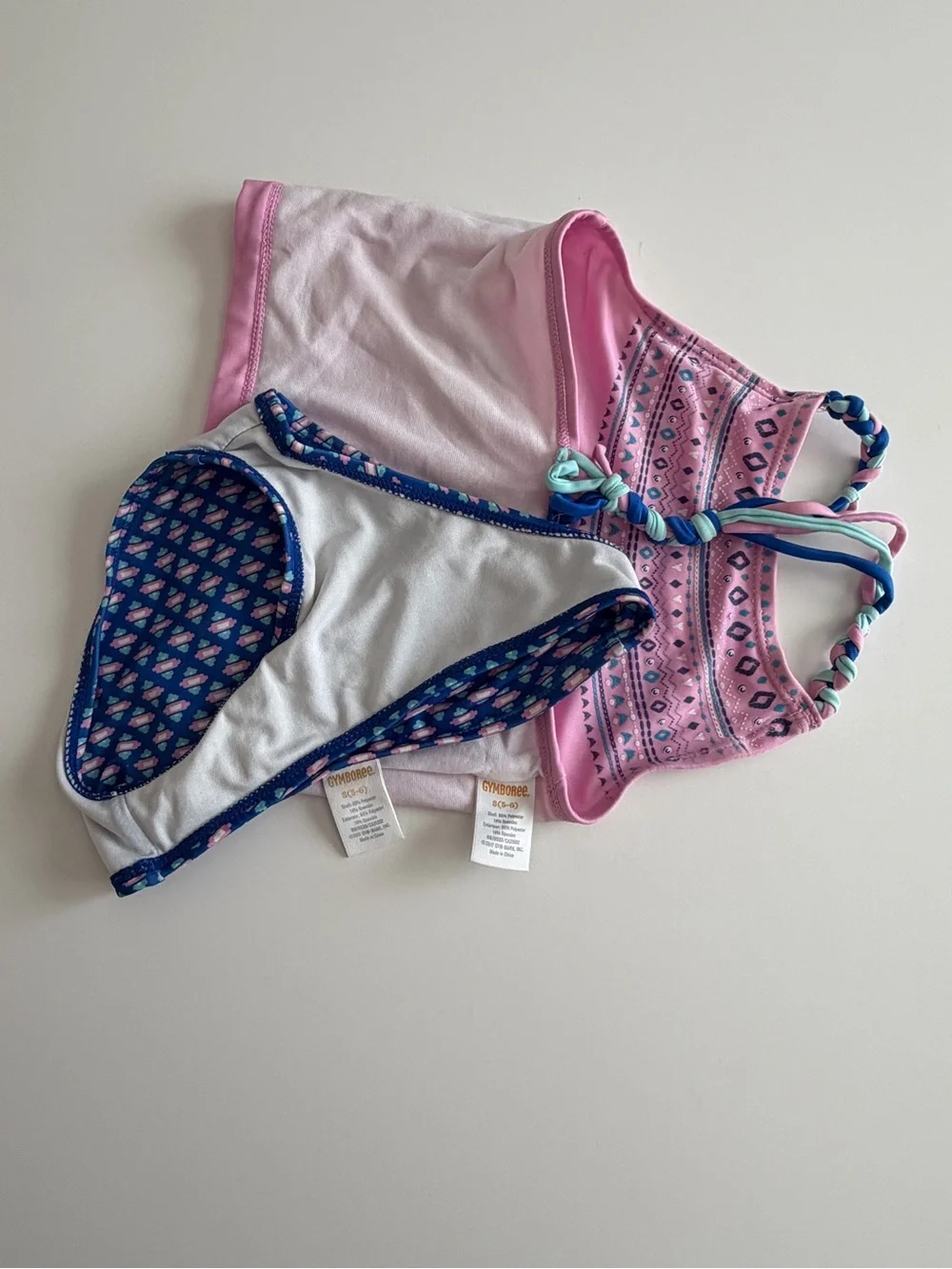 Gymboree Girls Size 5T & Small 5-6 Swim Bundle EUC. One piece & Two Piece.